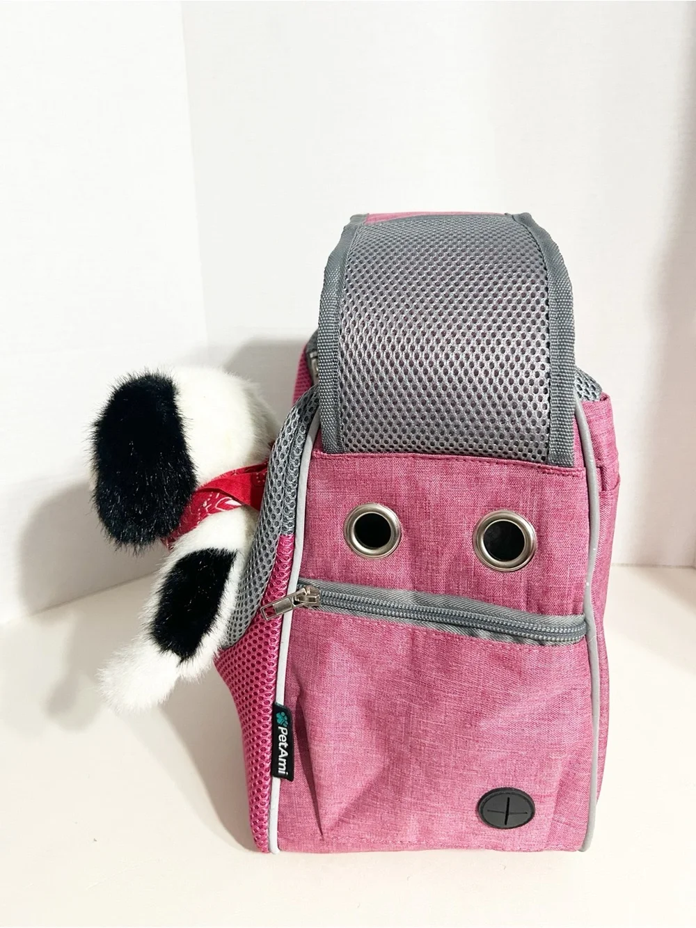 Petami Pet Sling Carrier Pink Gray Soft-Sided Shoulder Pet Carrier Up to 10 lbs
